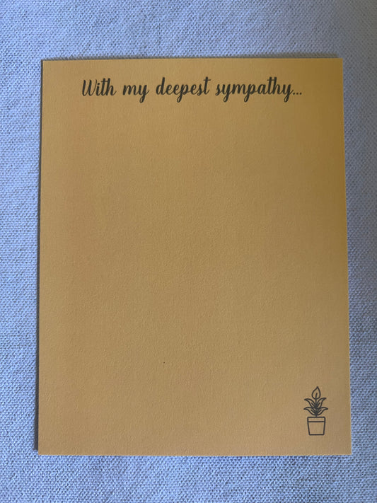 Deepest Sympathy card