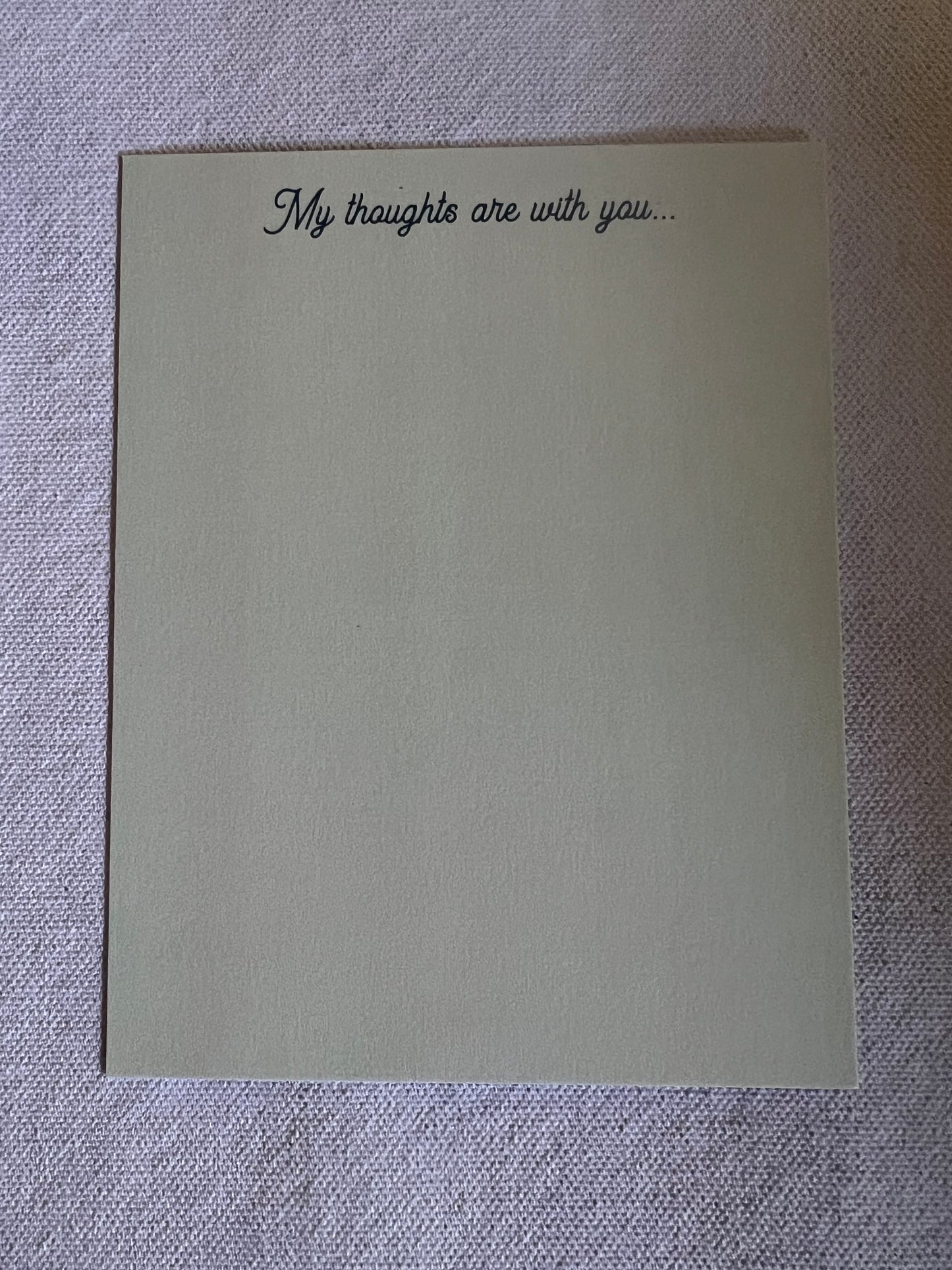My Thoughts card