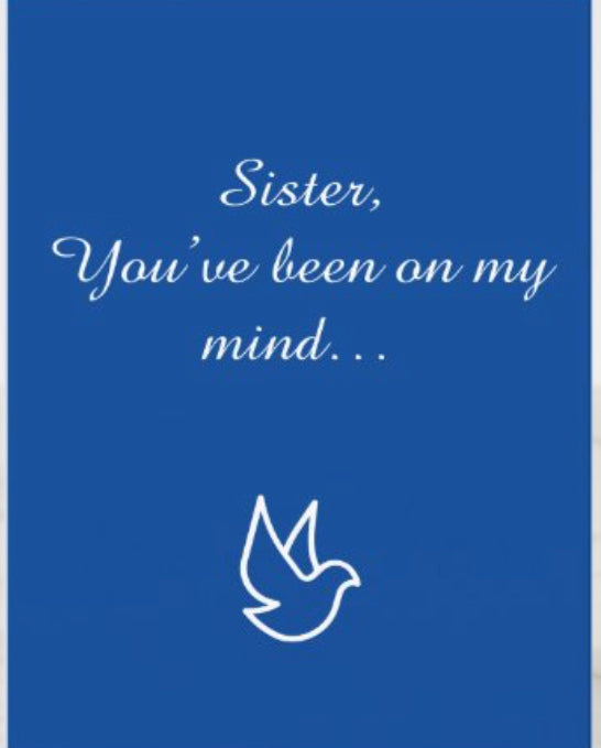 Sister Check-in card - Blue