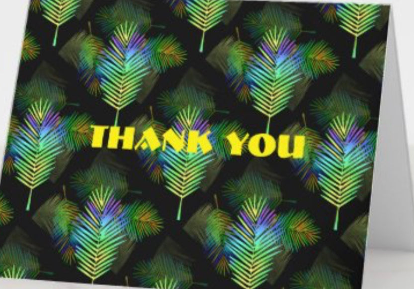 Feathers Thank You card