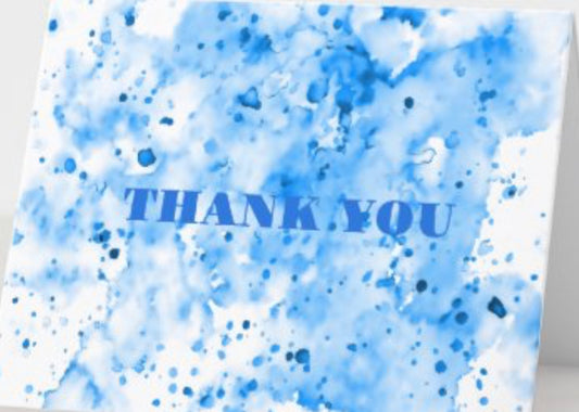 Thank You card - Blue