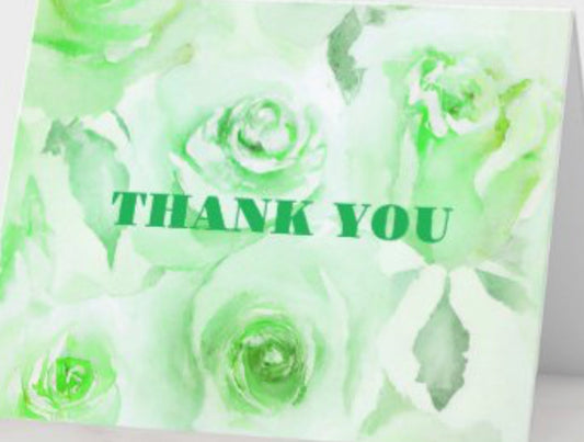 Thank You card - Green