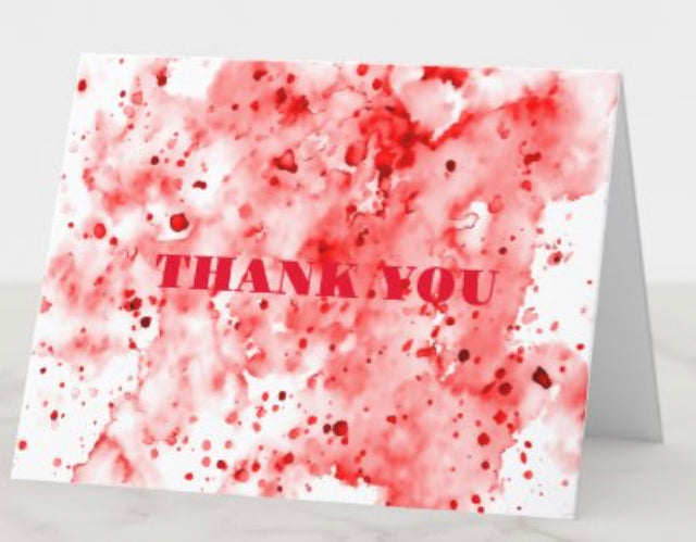 Thank You card - Red